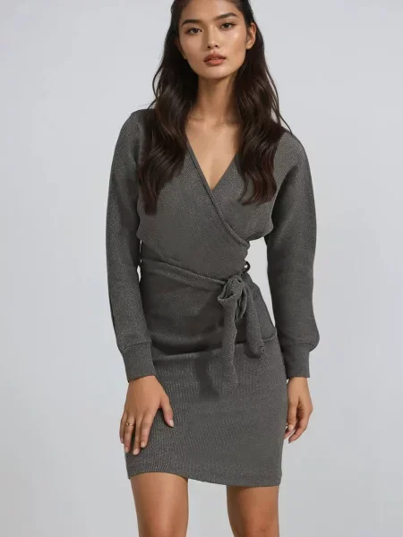 Trend Alaçatı Stili Rochie închis gri
