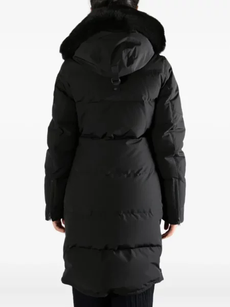 Palton Moose Knuckles cu glugă negru