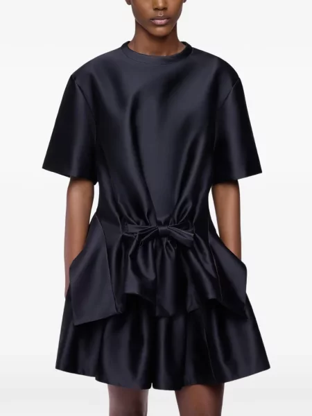 Bluzka Rabanne z kokardką czarna