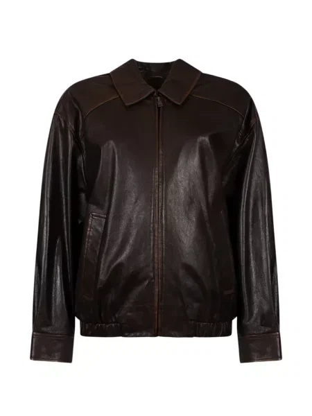 Geanta de piele Weekend Max Mara maro