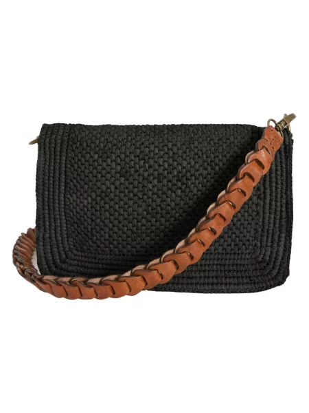 Lniana torebka Ibeliv czarna