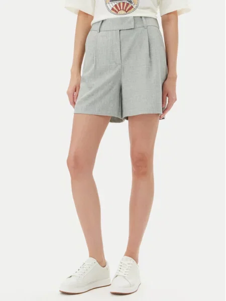 ONLY Шорти з тканини Linda Wide Leg сірий