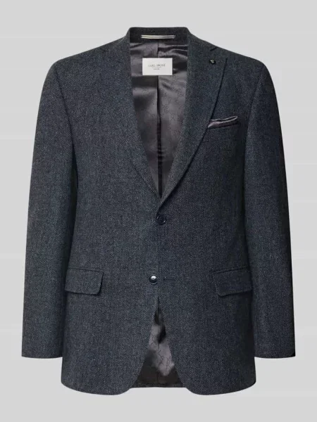 Marynarka o kroju slim fit z dodatkiem model Theo' Carl Gross granatowa