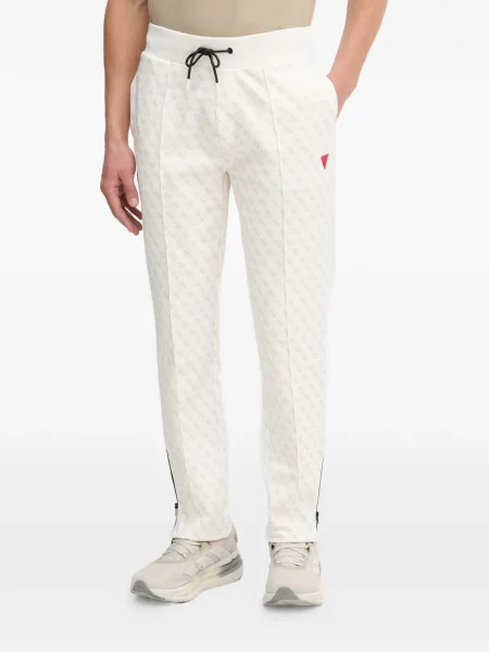Pantaloni Guess alergare alb