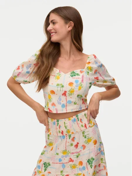 Vero Moda Palaidinė Elena Šviesiai smėlinė