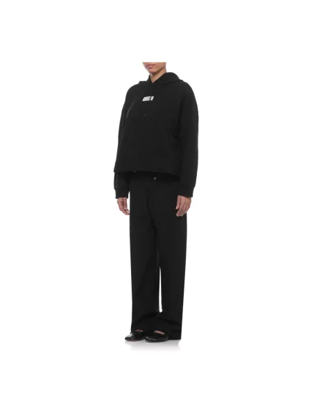 Bluza z kapturem Mm6 Maison Margiela z kapturem czarna