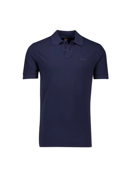 Koszulka polo Boss Orange w paski z paskiem niebieska