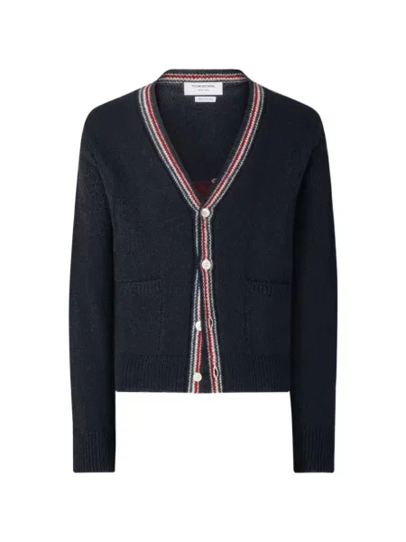 Cardigan Thom Browne tricotate albastru