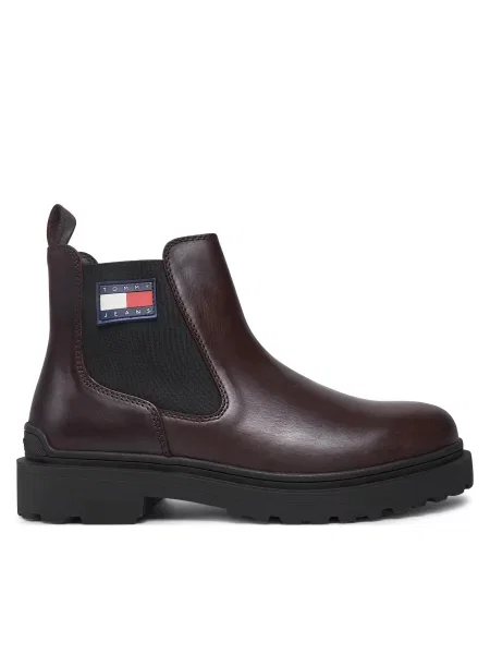 Gležnjarji Chelsea Tommy Jeans Tjm Leather Chelsea Boot rjava