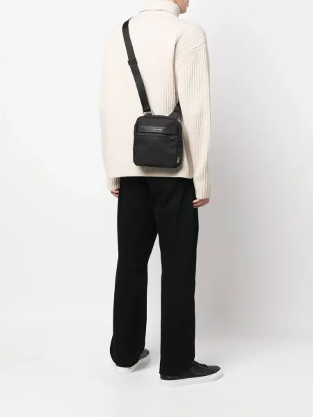 Geantă Calvin Klein cu autograf negru