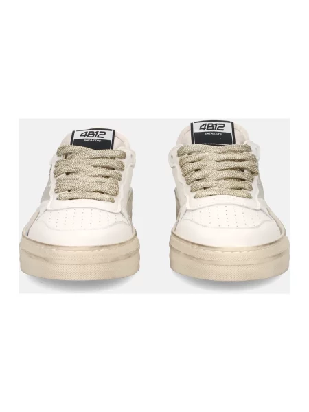Sneakersy 4b12 skórzane białe
