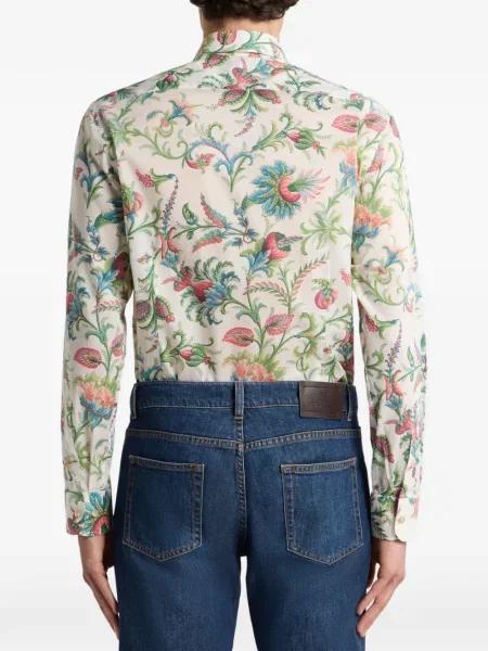 Cămașă Etro cu model floral din muselină