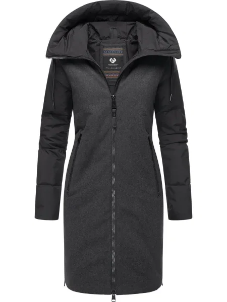 Ragwear Palton de iarnă Jumana / amestecat negru
