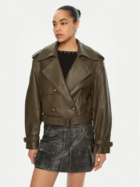 Miss Sixty Geacă de piele kaki