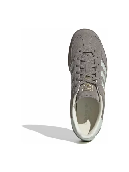 Trampki adidas Gazelle Indoor W Silver Pebble/ Linen Green/ EUR 40 szare