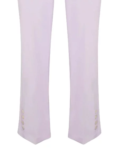 Pantaloni Elisabetta Franchi din crep violet