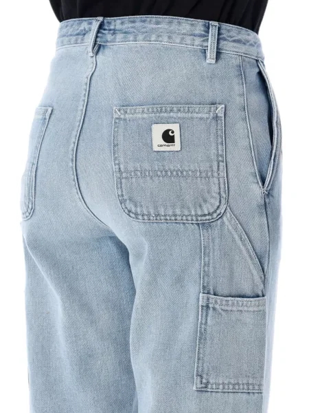 Blugi Carhartt Wip cu strasuri albastru