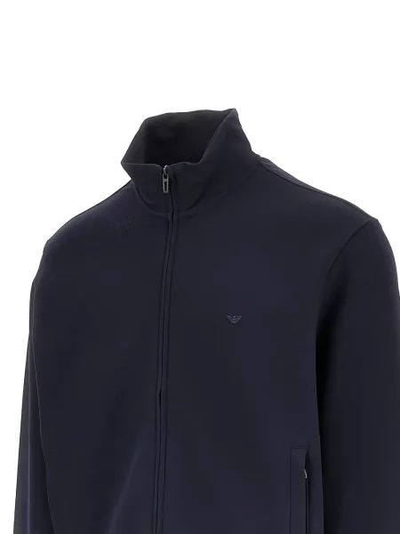 Hanorac cu fermoar Emporio Armani albastru