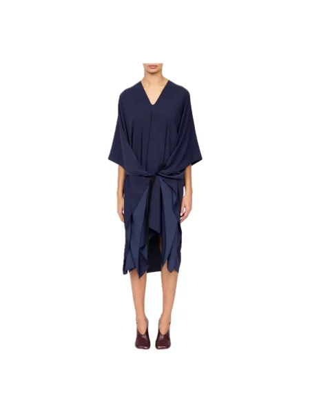 Sukienka midi Mm6 Maison Margiela niebieska