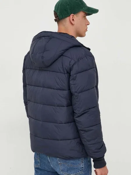 Férfi Alpha Industries kapucnis puffer dzseki Faux Down kabát rep.blue. Méret: L kék