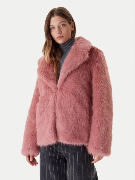 Palton de blană Bomboogie roz
