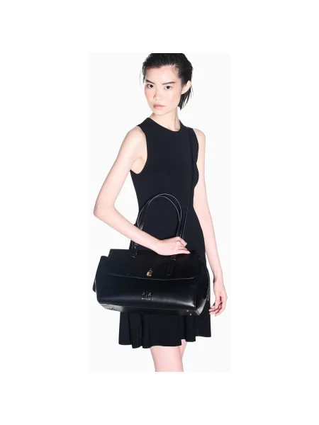 Shopper kabelka Armani Exchange z ekologickej kože modrá