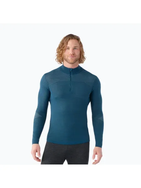 Bărbați Smartwool Intraknit Thermal Merino Base Layer Zip hanorac twilight albastru