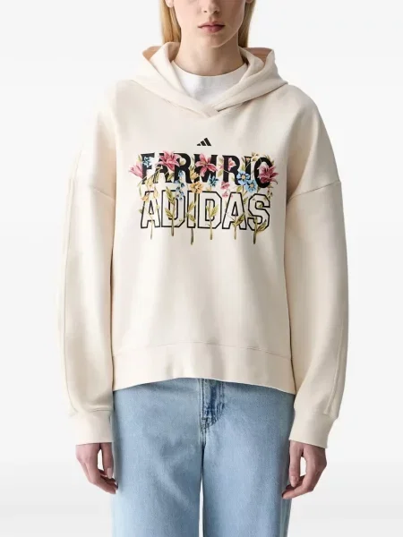 Trčanje remenčić hlače Adidas s cvjetnim printom smeđa