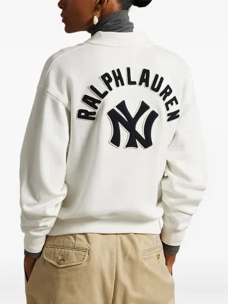 Tricou Polo Ralph Lauren cu broderie de costum cu dungi alb