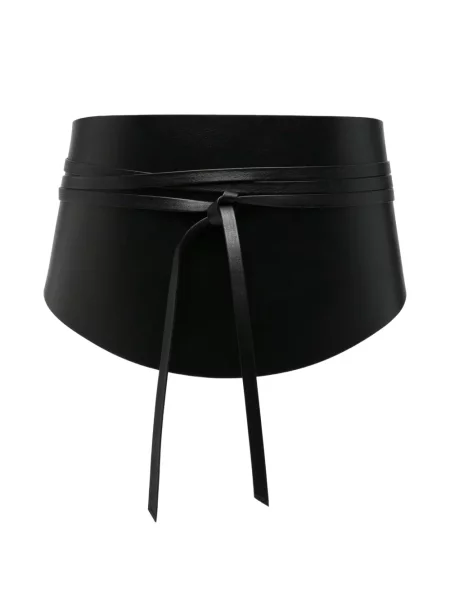 Cu centură curea Déhanche din piele negru