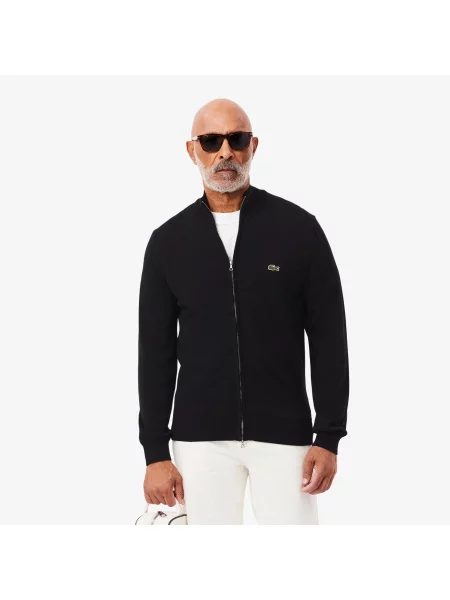 Monochromatyczny Sweter Z Wysokim Kołnierzem I Zamkiem Błyskawicznym