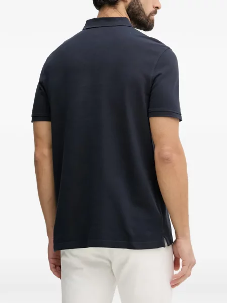 Tricou polo Guess cu autograf albastru