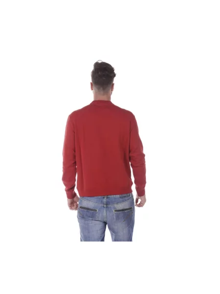 Bluza z kapturem Armani Jeans z kapturem czerwona