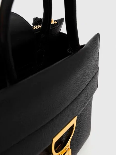Coccinelle чанта tote дамска от кожа черно
