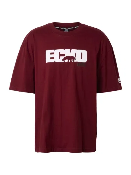 Ecko Unlimited Tričko burgundská červeň bílá