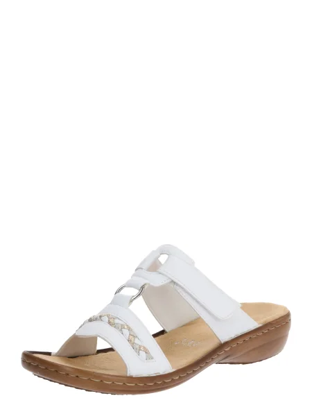 RIEKER Saboți auriu alb