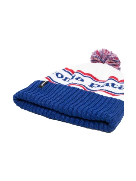 Czapka zimowa Patagonia Powder Town Beanie park stripe/viking blue niebieska
