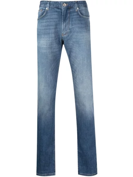 Blugi drepți Emporio Armani albastru