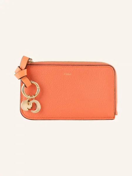 Chloé Etui Na Karty Alphabet Z Małą Kieszonką orange pomarańczowy