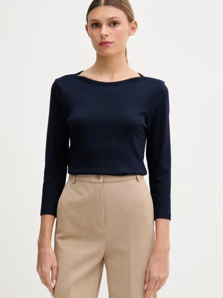 Majica z dolgimi rokavi United Colors of Benetton modra