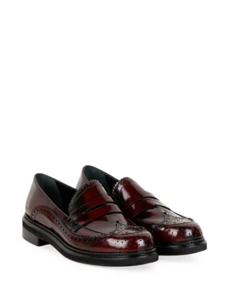 Pantofi loafer Napoleoni din piele roșu