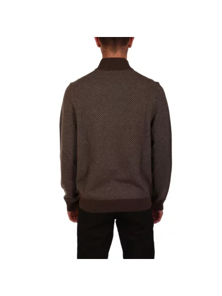 Sweter Boss wełniany brązowy