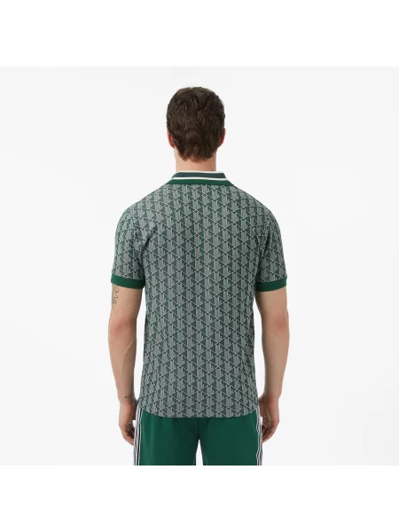 Lacoste Koszulka Polo Z Monogramem Classic Fit zielona