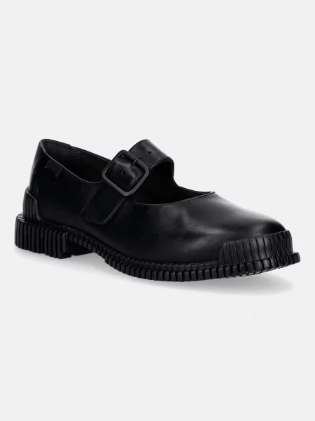 Camper balerini din piele Pix negru
