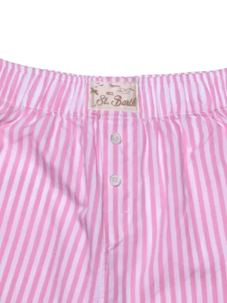 Pantaloni scurți Mc2 Saint Barth cu dungi roz