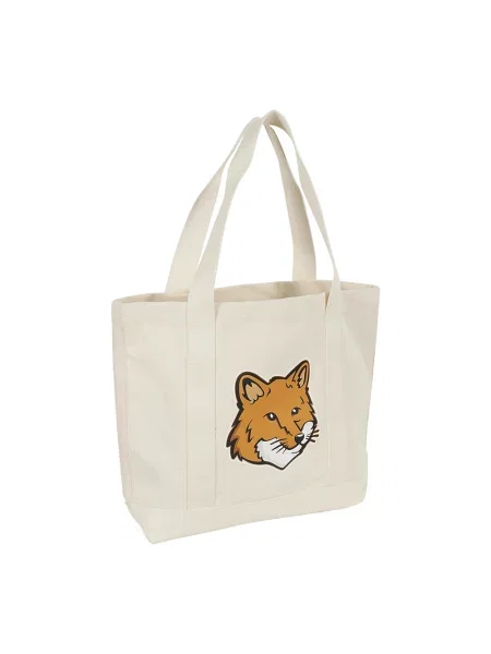 Shopperka Maison Kitsune biznesowa beżowa