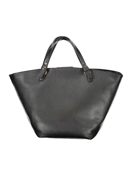 Lniana torebka Valentino Bags czarna