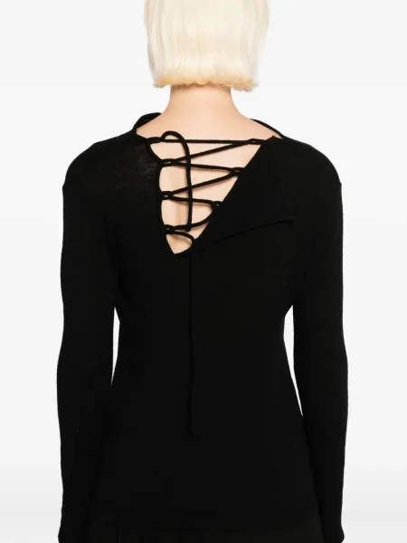 Τοπ Yohji Yamamoto με δαντέλα μαύρο