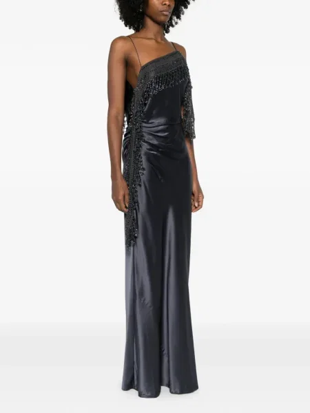 Rochie maxi Christopher Esber gri