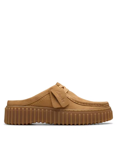 Sneakers Clarks Torhill Mule Light Tan Nubuck EUR 37 καφέ